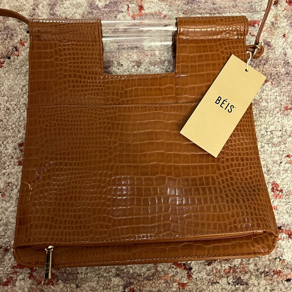 BEIS The Crossbody - Cognac Croc